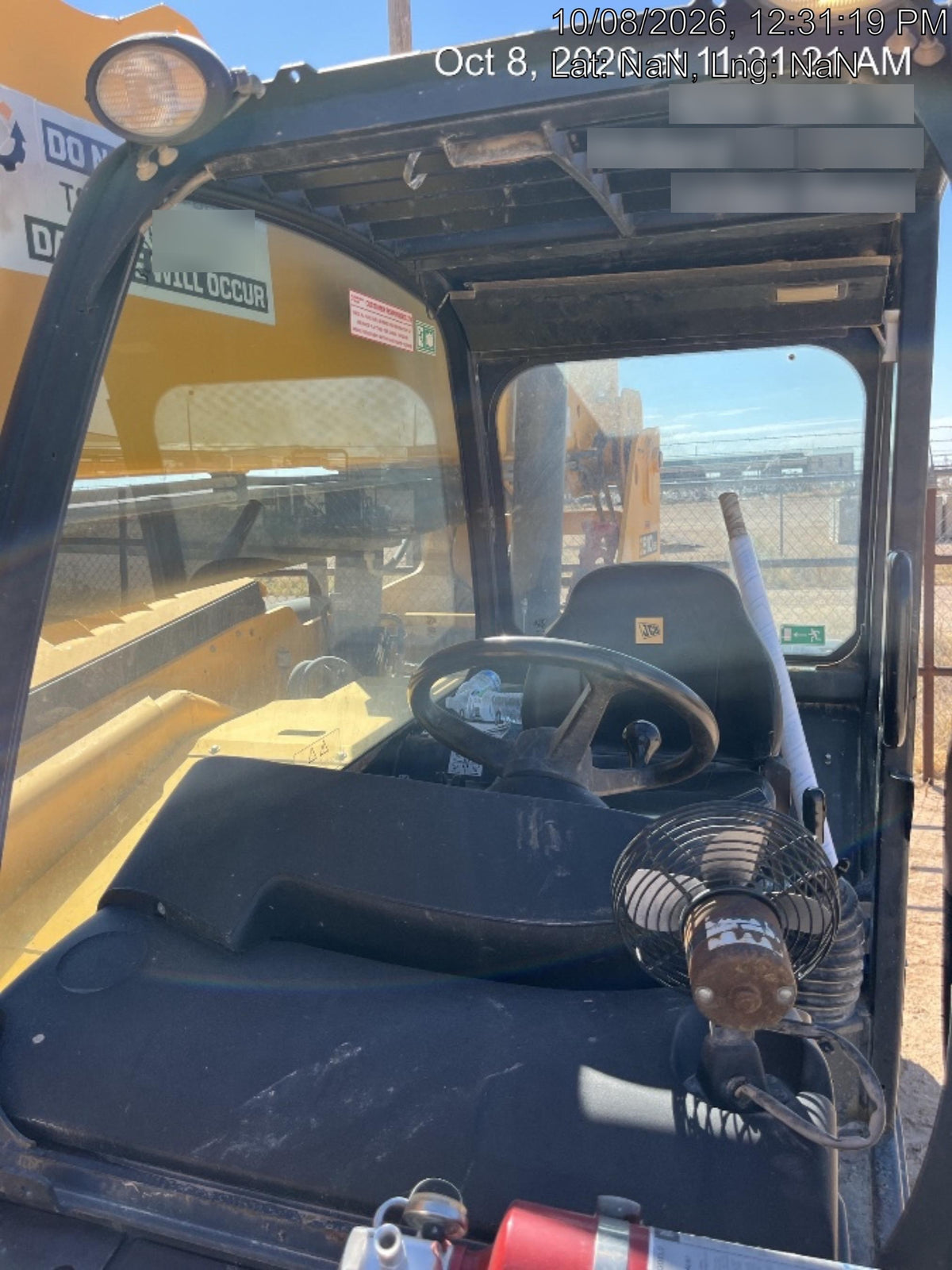 2019 JCB 510-56 JCB 510-56 74 HP w/Open ROPS, Beacon, Aux Hydraulics, Worklights, Solid Tires 60" Carriage/Forks