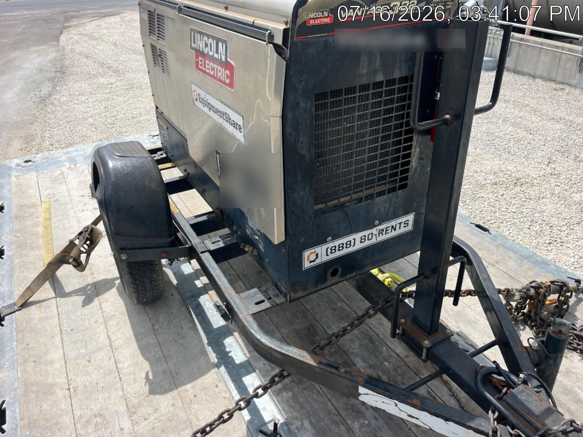 2019 Lincoln Electric Vantage 322 Ready-Pak 3, Two Wheel Trailer, Fender and Light Kit, Cable Rack
