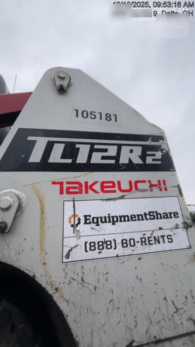 2020 Takeuchi TL12R2-CR Cab, Rubber Track