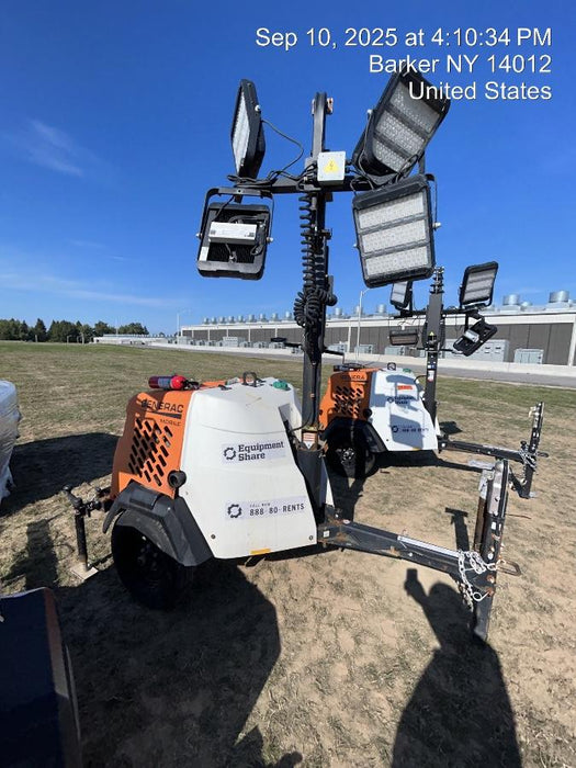 2023 Generac MLT2 Diesel, Flex Switch 120V Input, Powerzone Controller, 
(4) 320W LED Lights, 4kW Generator, 39.9 Gal Fuel Tank, 2" Ball, T3