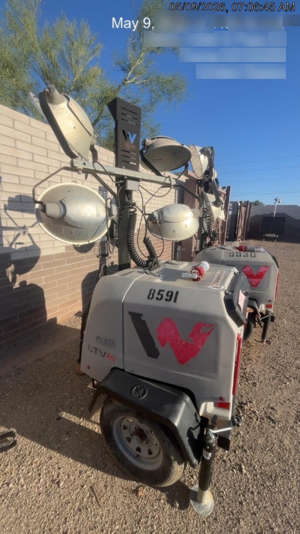 2018 Wacker Neuson LTV6L-MH Wacker Neuson LTV6L Towable Light Tower