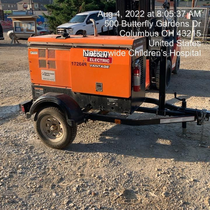 2021 Lincoln Electric Vantage 322 Vantage 322 Ready Pak 3 w/ Decals, ORANGE (includes trailer, cable rack, fender light kit) NO Telematics