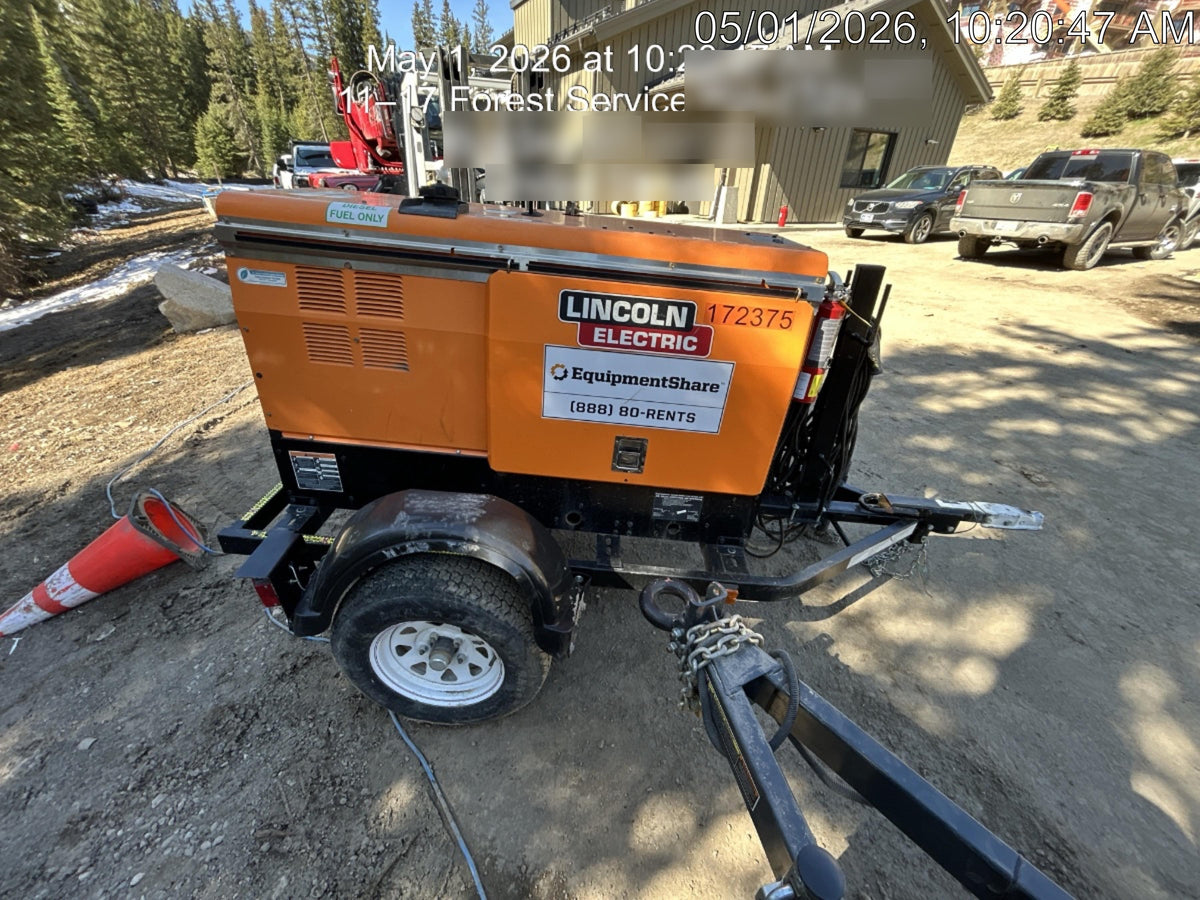 2021 Lincoln Electric Vantage 322 Vantage 322 Ready Pak 3 w/ Decals, ORANGE (includes trailer, cable rack, fender light kit) NO Telematics