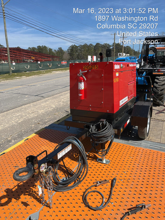 2023 Shindaiwa DGW400MDL Kubota D902 Engine, 23 HP, Dual Op Welder, Wire, Arc, Droop Stick, Tig, and CC Stick Functionality, Simulphase, 3 Phase and 1 Phase Gen Output, Single Axle NB Trlr, Slr Trckl Chrg 12V 12W, Fire Ext