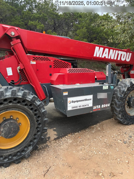 2019 Manitou MTA8044 MTA 8044 - 74 HP T4, Canopy, Worklights/Strobe, Beacon, 66" Carriage, 48" Forks, Solid Tires, Lift Hook, Aux Hydraulics