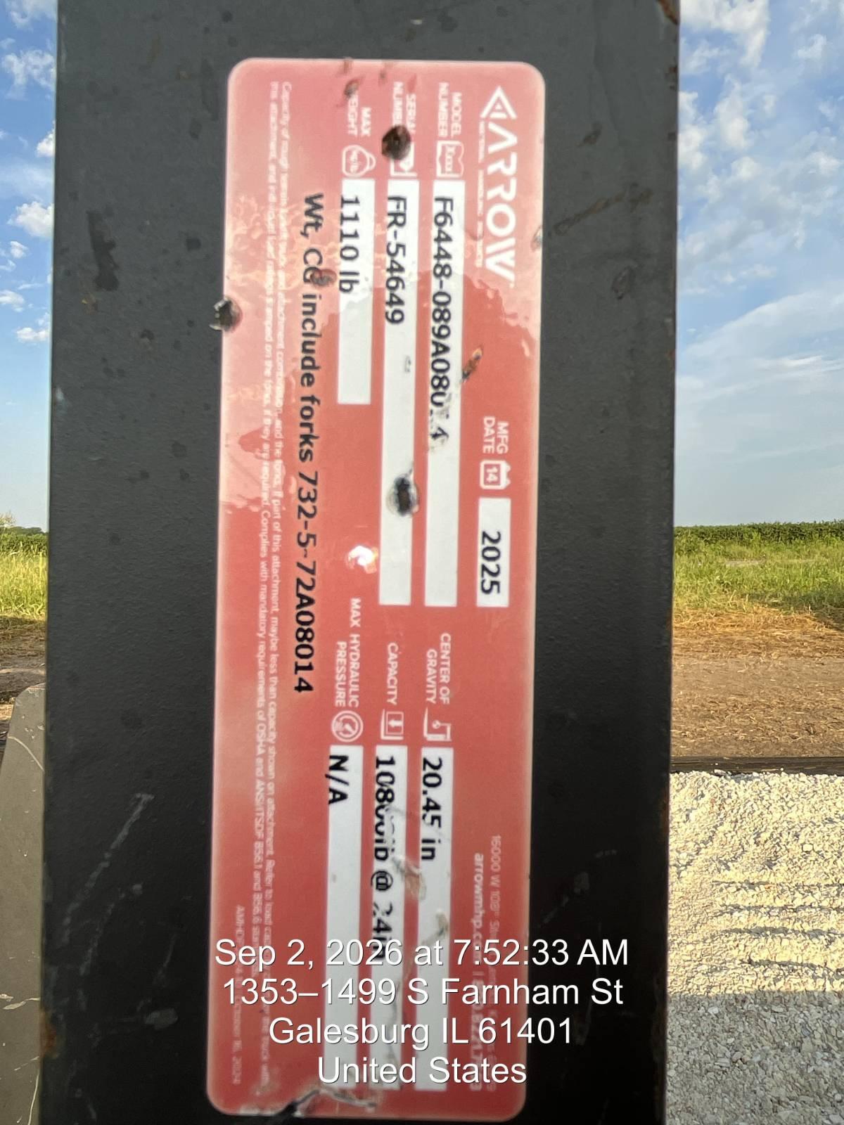 2025 ARROW MATERIAL HANDLING F6448-089A08U14