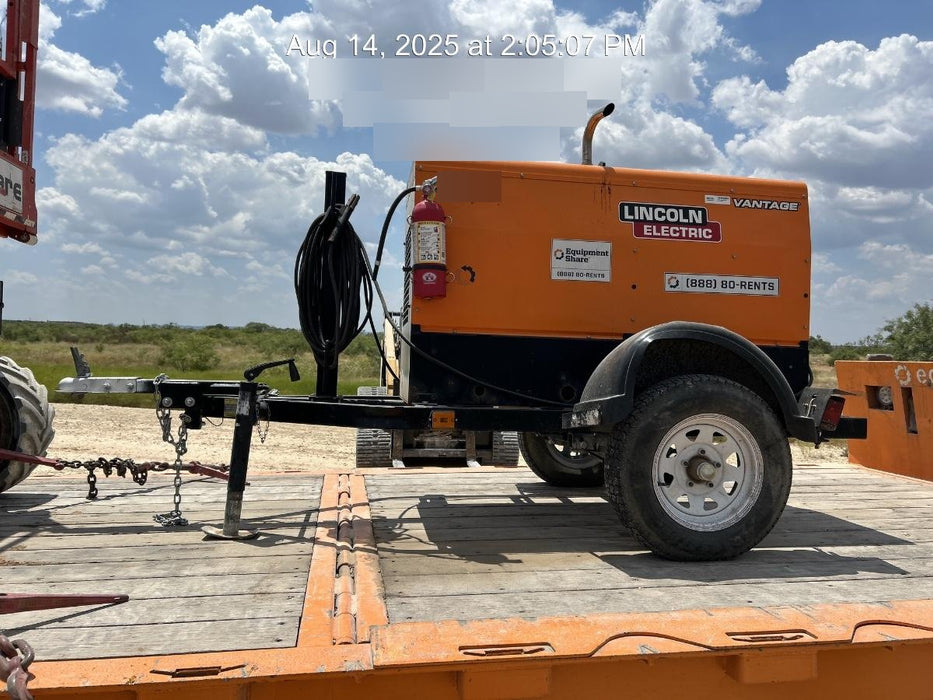 2021 Lincoln Electric Vantage 322 Vantage 322 Ready Pak 3 w/ Decals, ORANGE (includes trailer, cable rack, fender light kit) NO Telematics