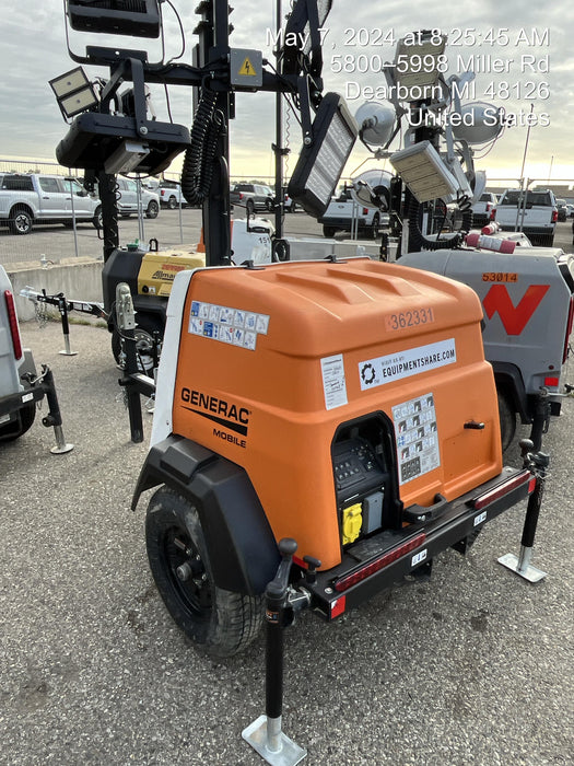 2023 Generac MLT2 Diesel, Flex Switch 120V Input, Powerzone Controller, 
(4) 320W LED Lights, 4kW Generator, 39.9 Gal Fuel Tank, 2" Ball, T3