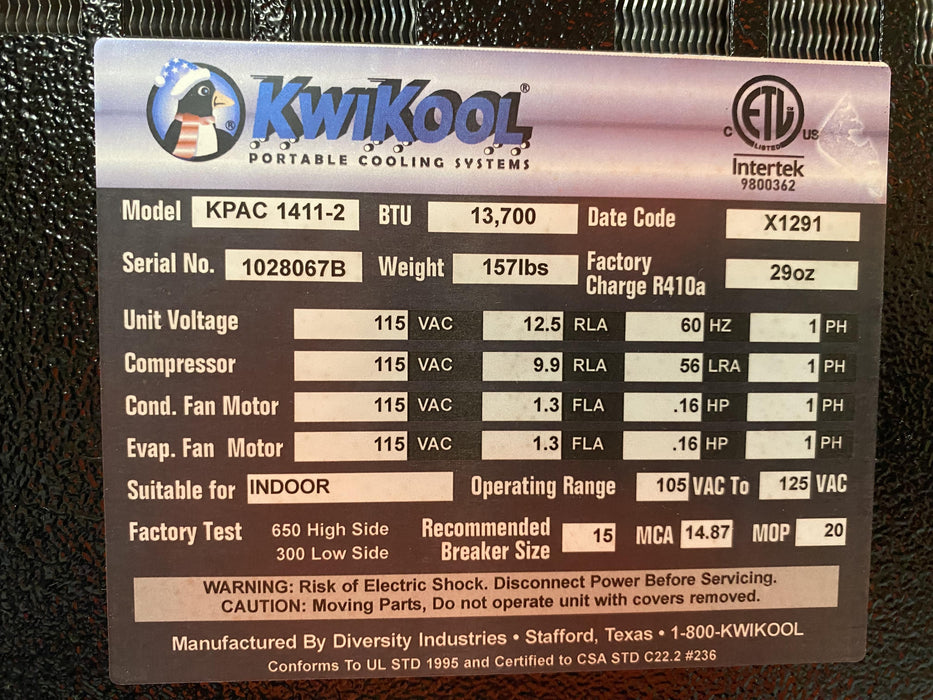 2023 KWIKOOL KPAC1411-2