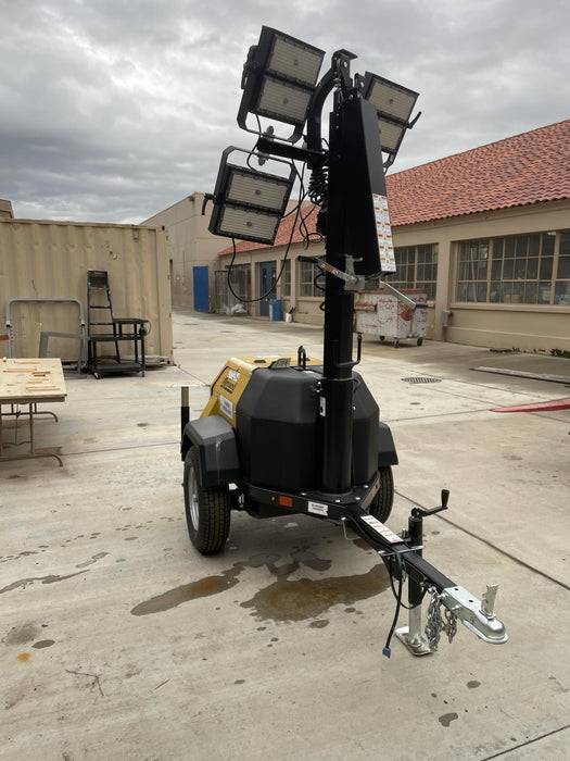 2022 Allmand NLV3GR (4) LED Light Fixture 350W, 23' Vertical Mast, 3kW Prime, Towable, ES Decals, T3