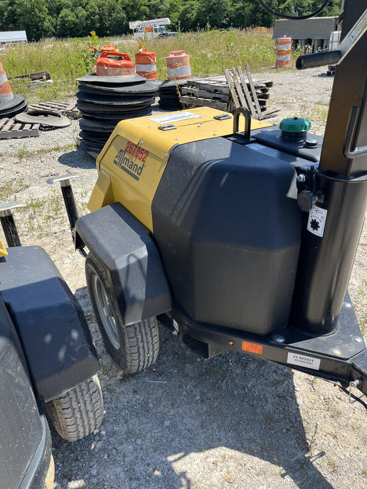 2022 Allmand NLV3GR (4) LED Light Fixture 350W, 23' Vertical Mast, 3kW Prime, Towable, ES Decals, T3