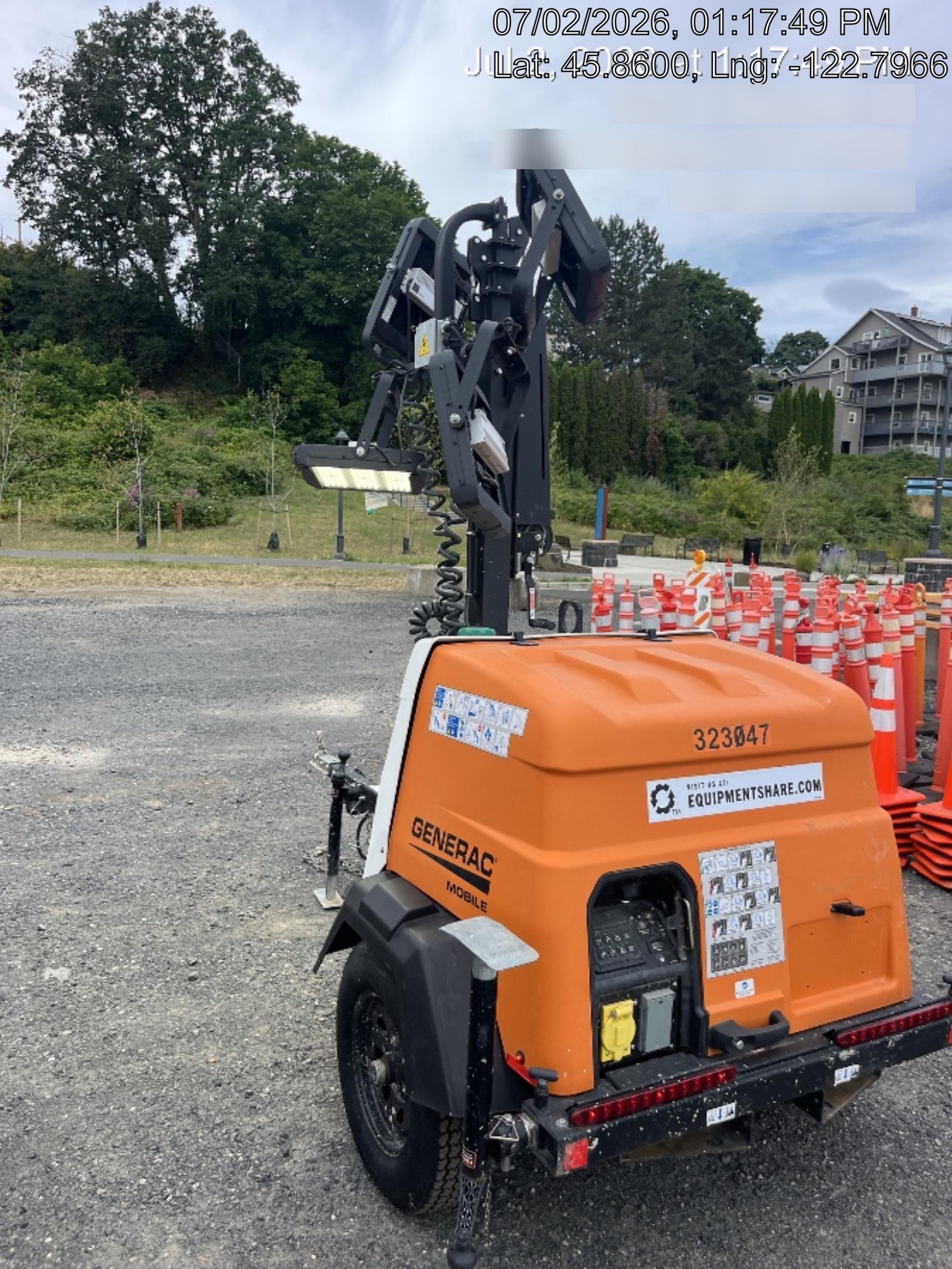 2023 Generac MLT2 Diesel, Flex Switch 120V Input, Powerzone Controller, (4) 320W LED Lights, 4kW Generator, 39.9 Gal Fuel Tank, 2" Ball, T3