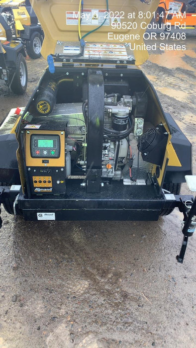 2021 Allmand NLV3GR (4) LED Light Fixture 350W, 23' Vertical Mast, 3kW Prime, Towable, Deep Sea L401, Leveling Jacks, Yanmar T4F 5.8hp