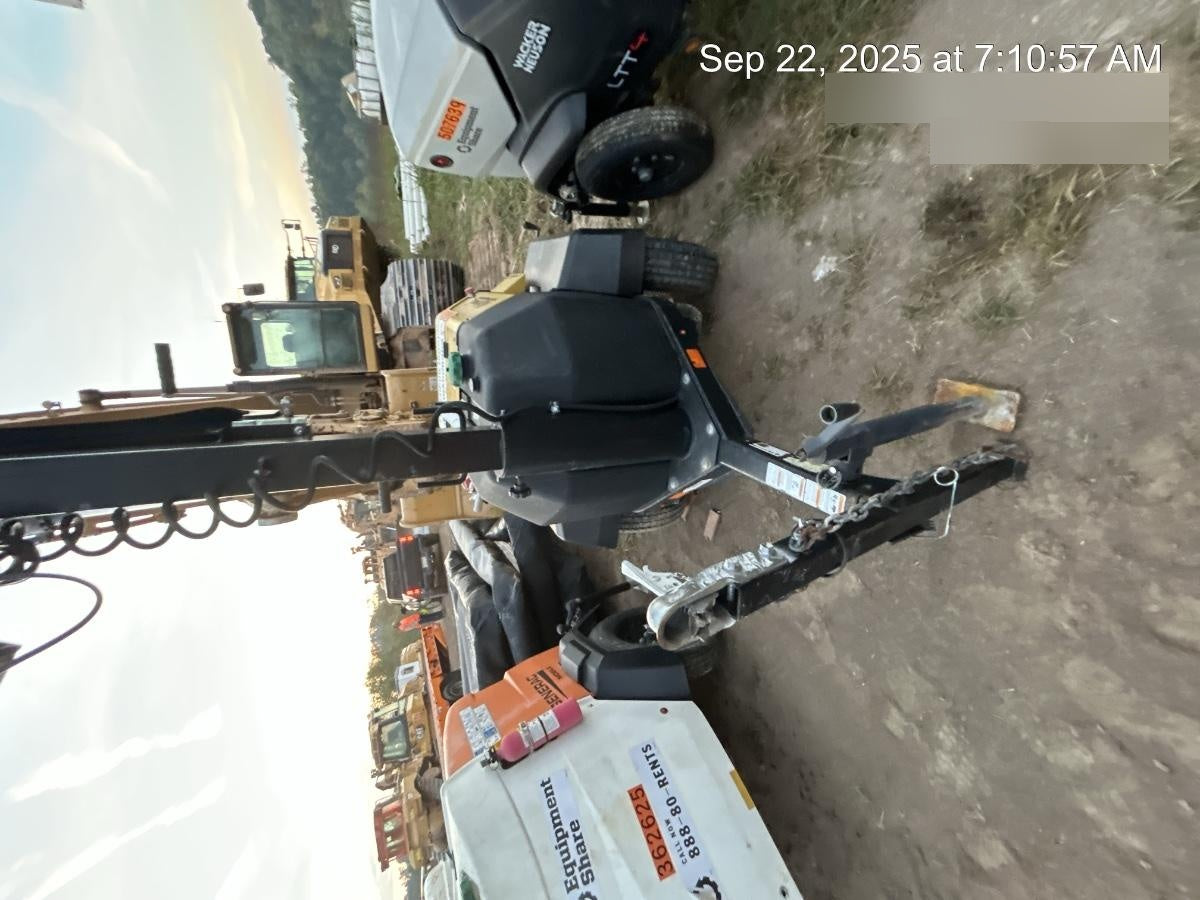 2021 Allmand NLV3GR (4) LED Light Fixture 350W, 23' Vertical Mast, 3kW Prime, Towable, Deep Sea L401, Leveling Jacks, Yanmar T4F 5.8hp