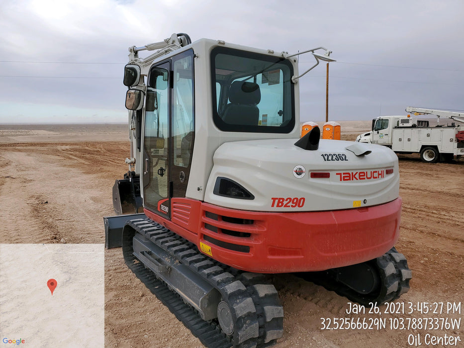 2020 Takeuchi TB290C Cab/Heat/Air, Rubber Tracks, Manual TAG QC
