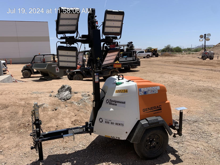 2024 Generac MLT2 Diesel, Flex Switch 120V Input, Powerzone Controller, 
(4) 320W LED Lights, 4kW Generator, 39.9 Gal Fuel Tank, 2" Ball, T3