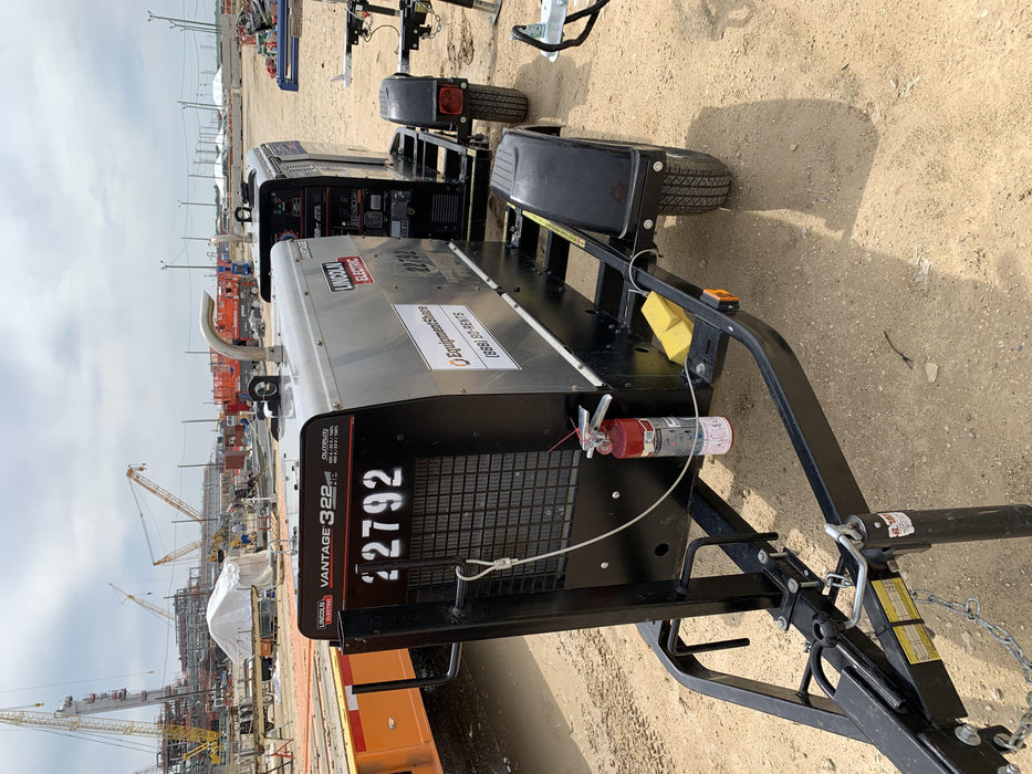 2019 Lincoln Electric Vantage 322 Lincoln Vantage 322 Welder w/Trailer, Light Kit, Cable Rack