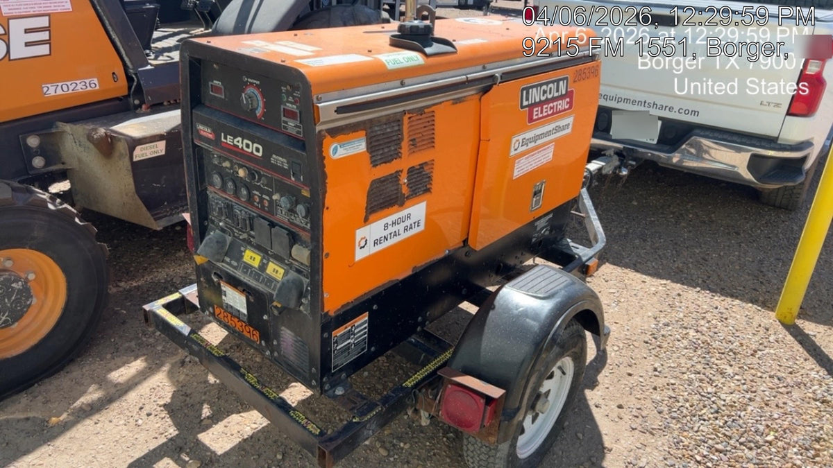 2022 Lincoln Electric LE400 Kubota V1505, Trlr, Cable Rack, Light Kit, ES Decals, T3