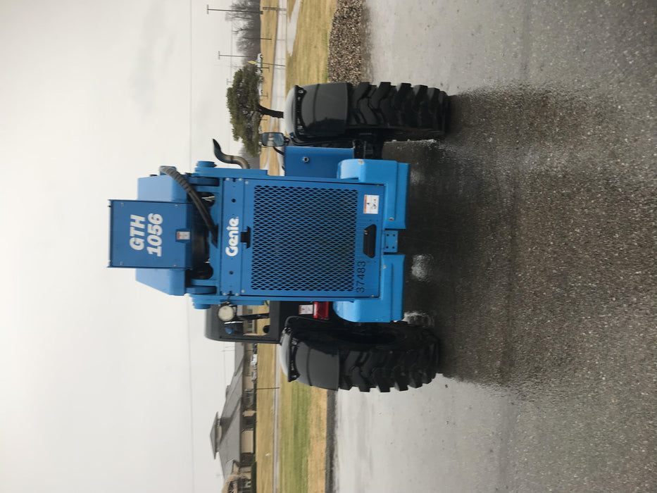2019 Genie GTH-1056 Canopy, Solid RT Tires, LED Work Lights, Beacon 60" QA Carriage, 60" Forks