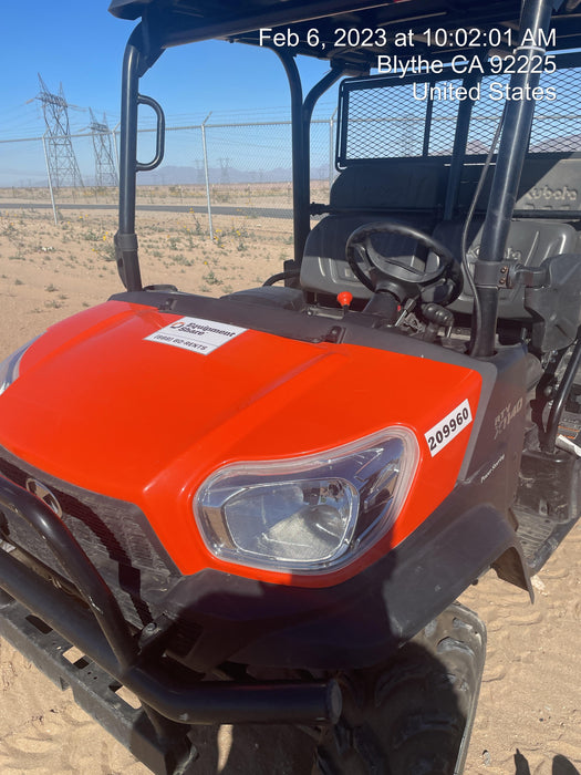 2022 Kubota RTV-X1140W-H Plastic Canopy, Windshield Acrylic Clear, LED Strobe Light, Wire Harness Kit, Back up Alarm