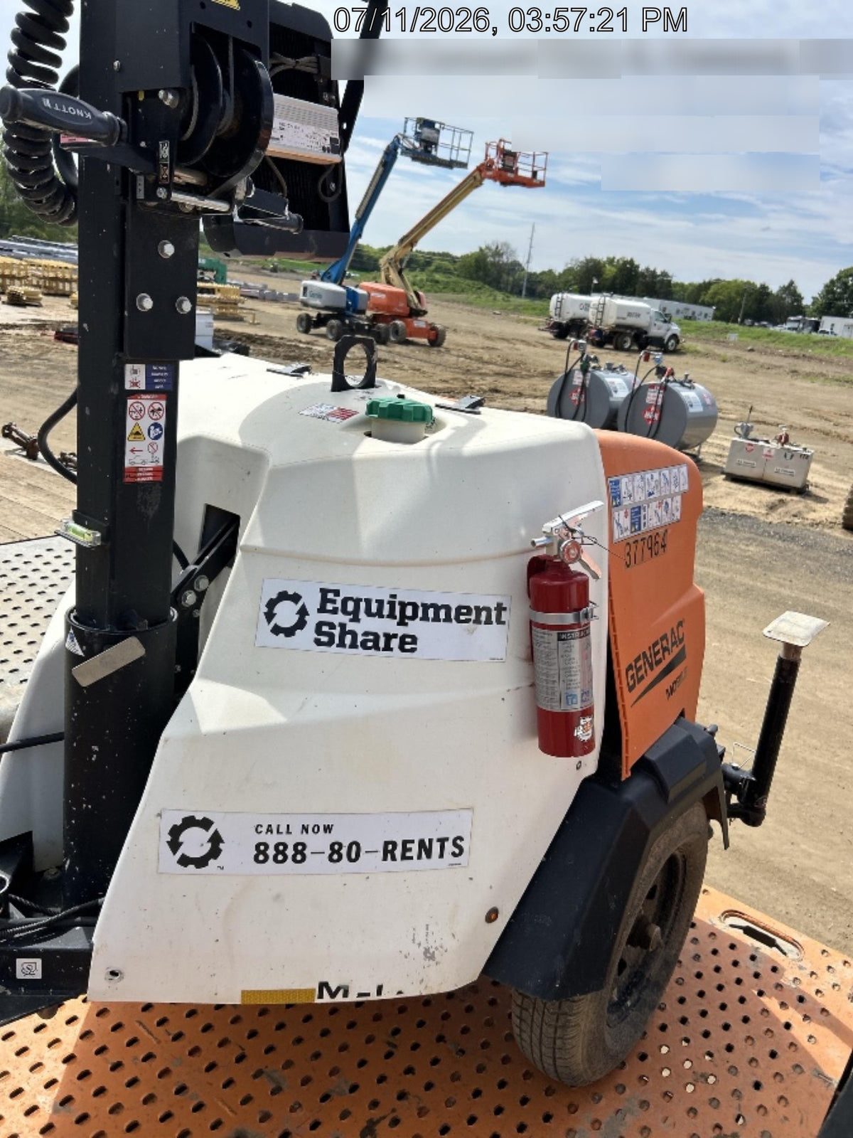 2023 Generac MLT2 Diesel, Flex Switch 120V Input, Powerzone Controller, 
(4) 320W LED Lights, 4kW Generator, 39.9 Gal Fuel Tank, 2" Ball, T3