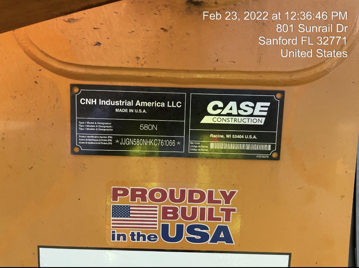2019 CASE 580N EP - Extendable Backhoe