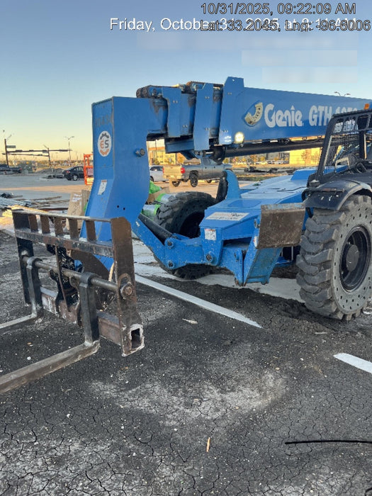 2018 Genie GTH-1056 Genie GTH-1056 w/Open ROPS, Solid Tires, Work Light/Beacon, 60" Carriage and Forks