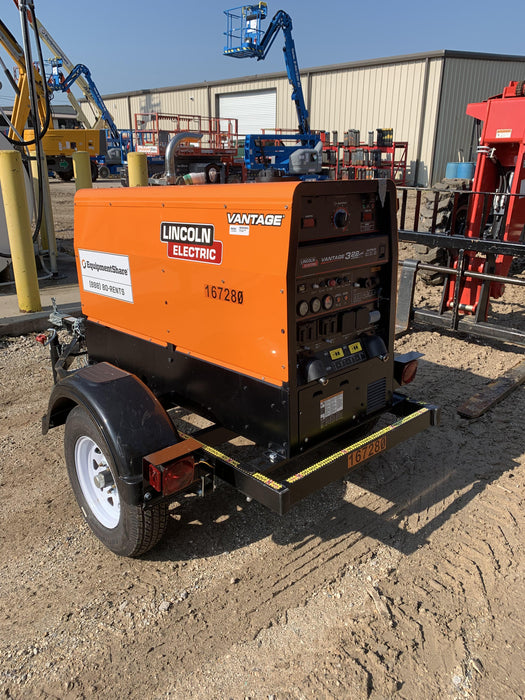 2021 Lincoln Electric Vantage 322 Vantage 322 Ready Pak 3 w/ Decals, ORANGE (includes trailer, cable rack, fender light kit) NO Telematics