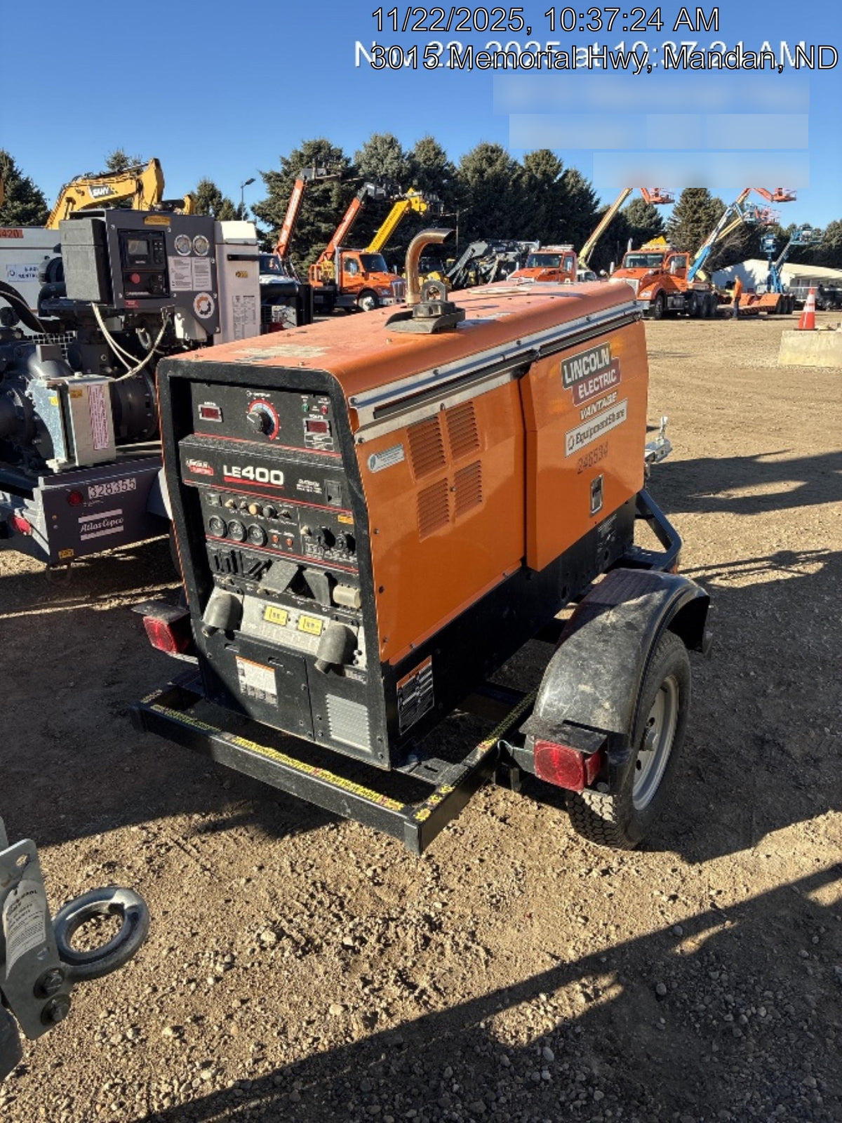 2022 Lincoln Electric LE400 Kubota V1505, Trlr, Cable Rack, Light Kit, ES Decals, T3