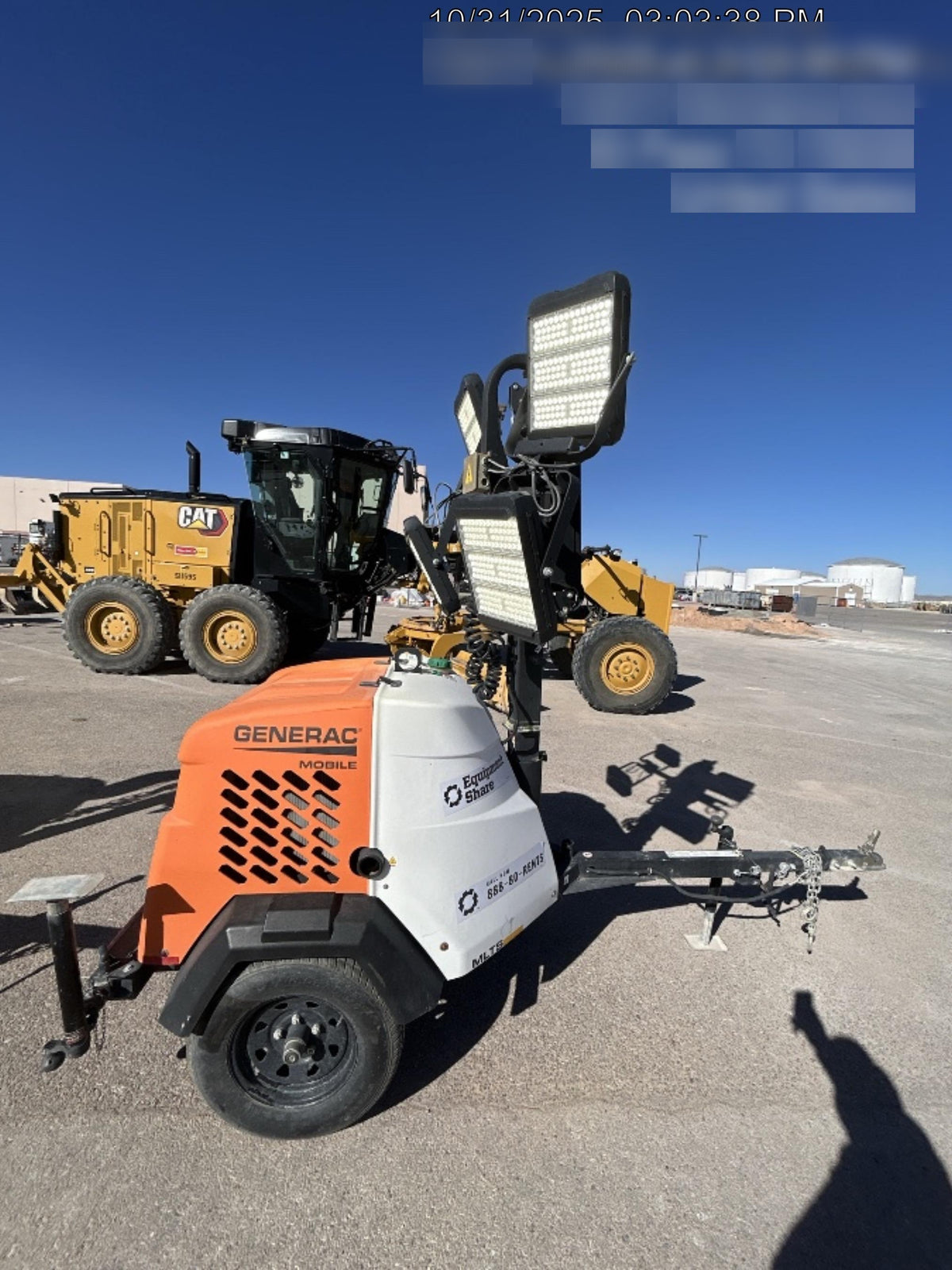 2024 Generac MLT2 Diesel, Flex Switch 120V Input, Powerzone Controller, 
(4) 320W LED Lights, 4kW Generator, 39.9 Gal Fuel Tank, 2" Ball, T3