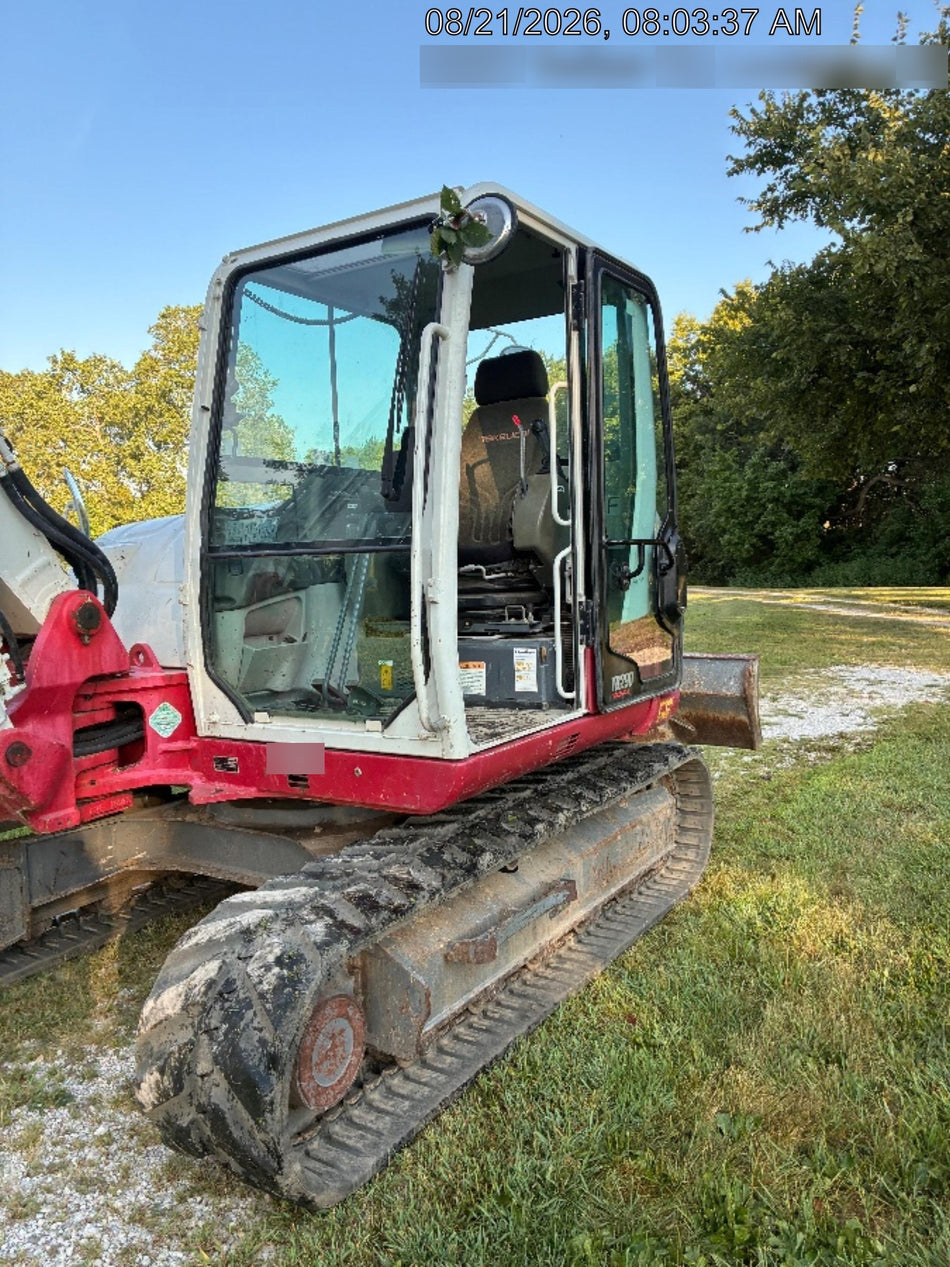 2019 Takeuchi TB290 Cab, AC, Rubber Tracks, Dozer Blade, Travel Alarm, Control Pattern Change Valve, Auxiliary Hydraulics w/18" Quick Coupler Bucket with teeth, 6.2 cu. ft. capacity/24" Quick Coupler Bucket with teeth, 8.6 cu. ft. capacity/36" Quick Coupler Bucket with teeth, 13.4 cu. ft. capacity, Quick Coupler, Hydraulic Thumb Installed