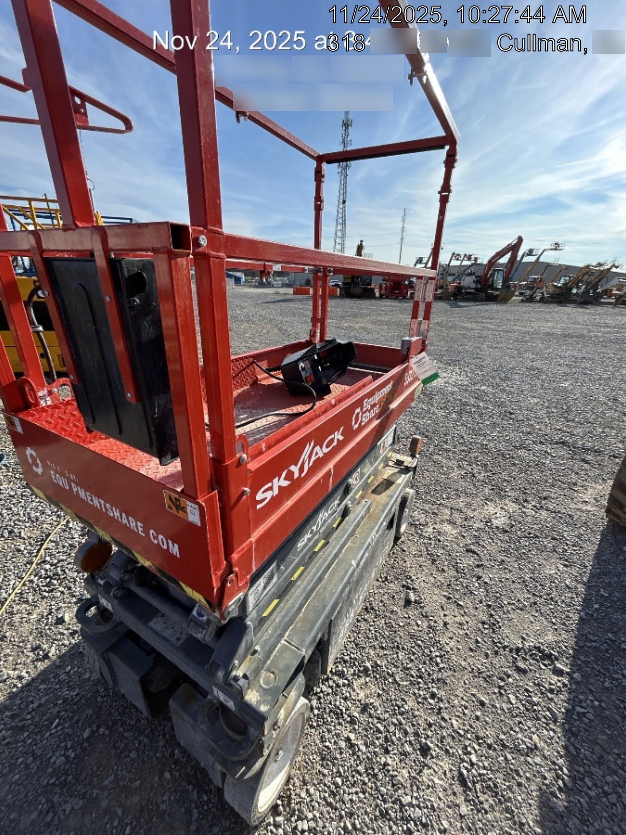 2024 Skyjack SJ3219 Electric Drive, Sld NM Tires, DBcns, RFRails, Power to Platform, T3 + Access Control