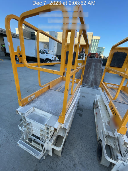 Custom Equipment HB-1430 Hy-Brid Scissor Lift
Platform capacity up to 670 lbs
Working height up to 20 ft
Weighs under 1,700 lbs
Non-marking wheels