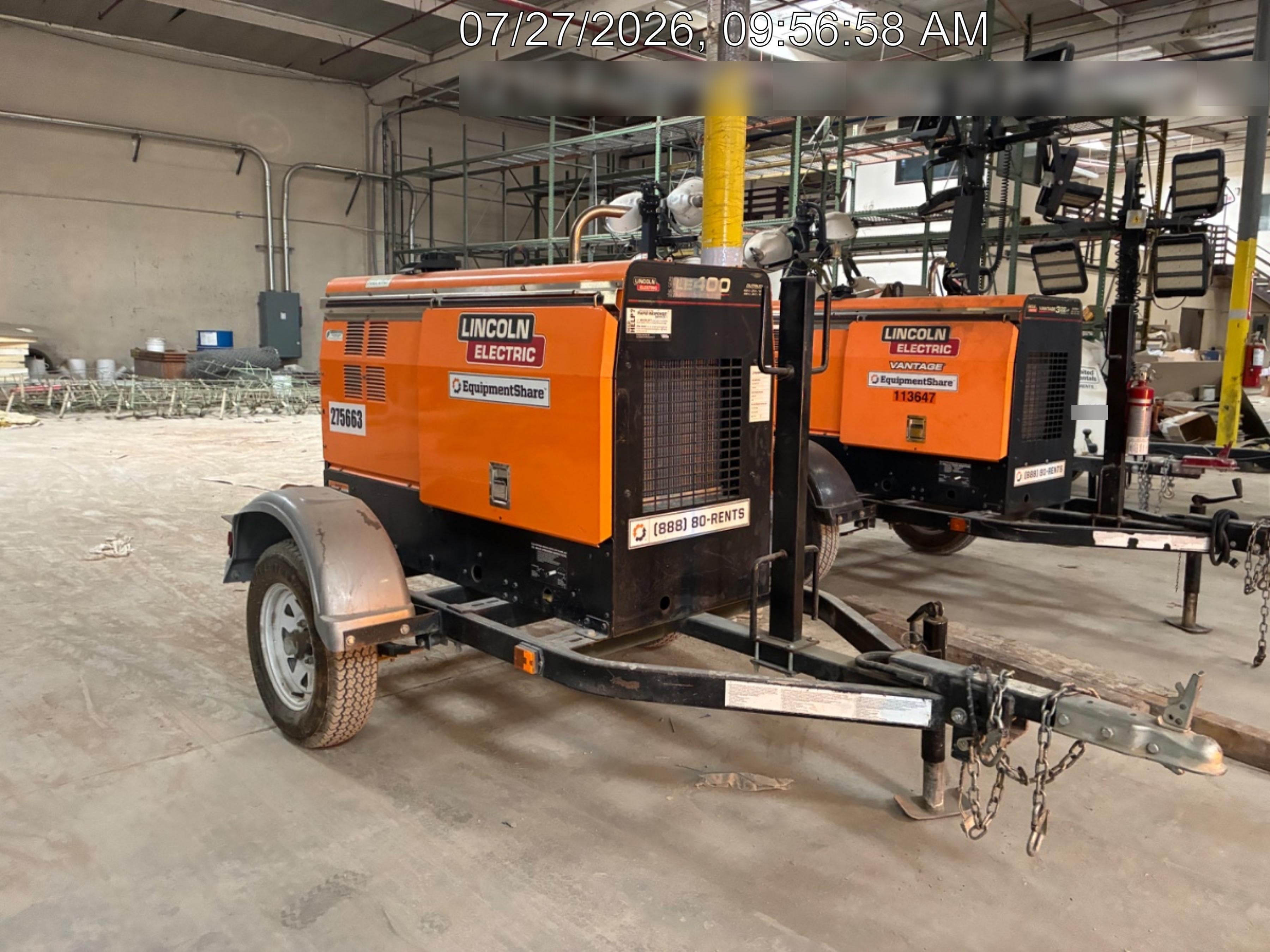 2022 Lincoln Electric LE400 Kubota V1505, Trlr, Cable Rack, Light Kit, ES Decals, T3