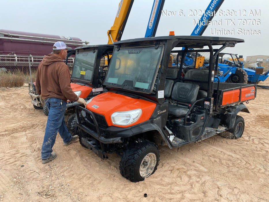 2020 Kubota RTV-X1140W-H Canopy, 4-Seater, Diesel, Windshield Acrylic Clear, LED Strobe, Backup Alarm