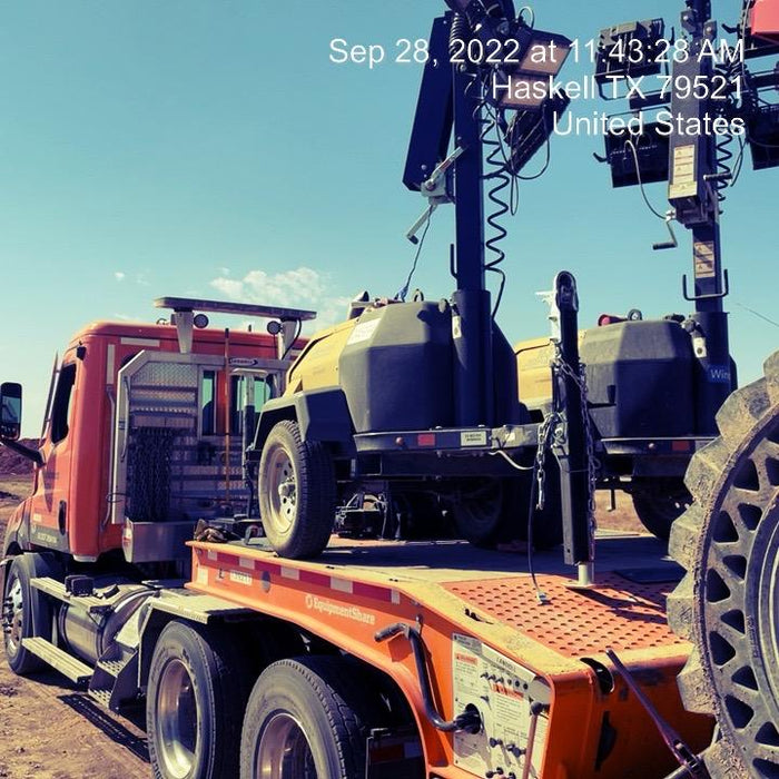 2022 Allmand NLV3GR (4) LED Light Fixture 350W, 23' Vertical Mast, 3kW Prime, Towable, ES Decals, T3