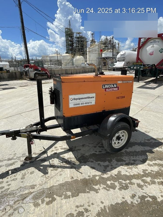 2021 Lincoln Electric Vantage 322 Vantage 322 Ready Pak 3 w/ Decals, ORANGE (includes trailer, cable rack, fender light kit) NO Telematics