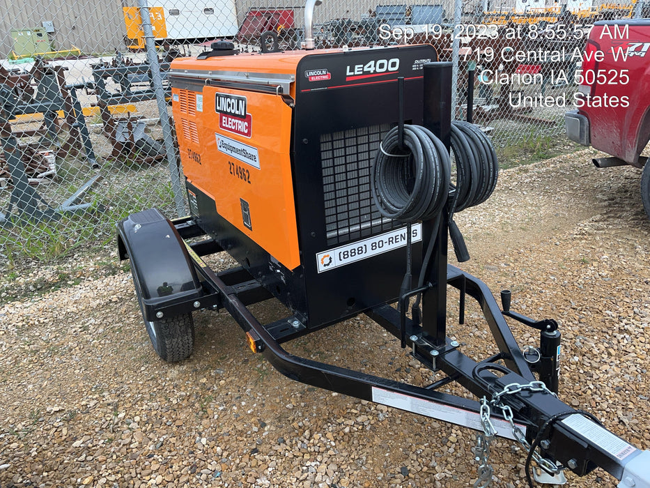 2022 Lincoln Electric LE400 Kubota V1505, Trlr, Cable Rack, Light Kit, ES Decals, T3