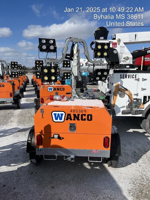 2025 Wanco WLTT-4MM4K Diesel, Mitsubishi L2E, 9.0HP @1800 rpm, Deep Sea Controller, Shore Power Plug, Auto Start, (4) 350W LED Floodlights, 4kW Generator, 60 Gal Fuel Tank, 2" Ball, T3