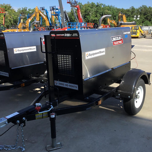 2019 Lincoln Electric Vantage 322 Ready-Pak 3, Two Wheel Trailer, Fender and Light Kit, Cable Rack