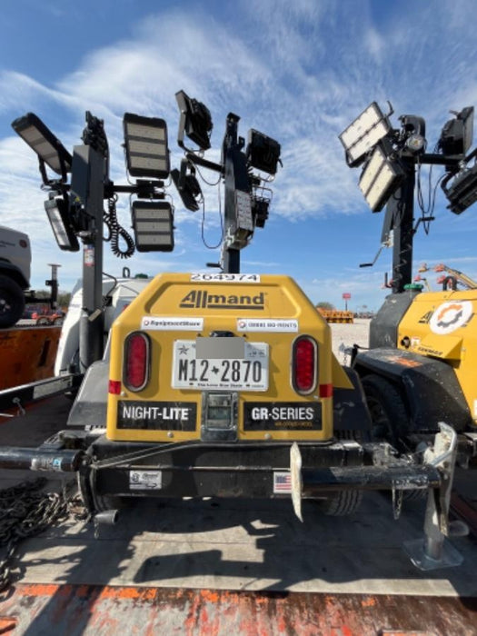 2022 Allmand NLV3GR (4) LED Light Fixture 350W, 23' Vertical Mast, 3kW Prime, Towable, ES Decals, T3