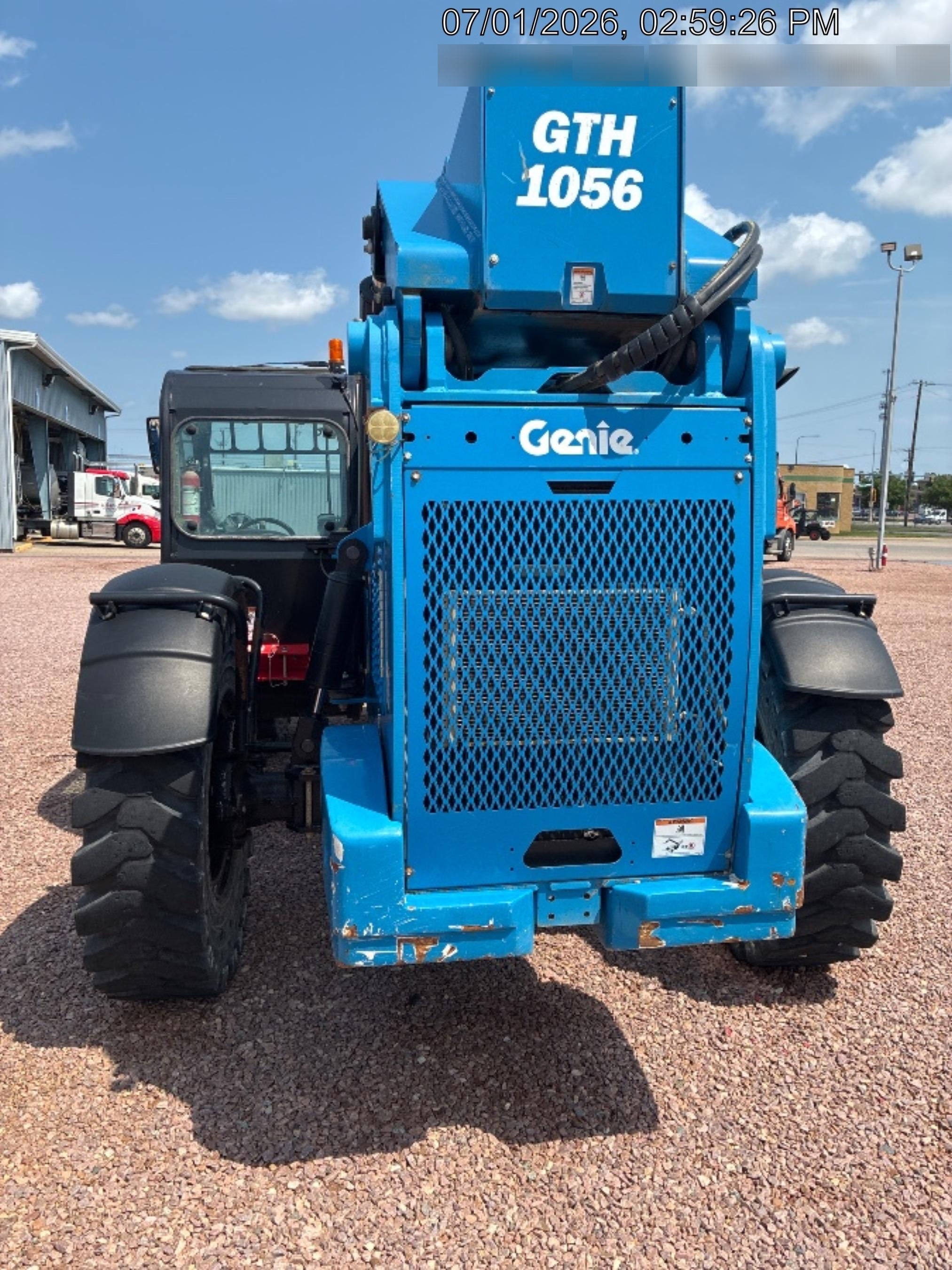 2018 Genie GTH-1056 Genie GTH-1056 w/Enclosed Cab w/HVAC, Work Lights, Solid Tires, Beacon, 60" Carriage and Forks