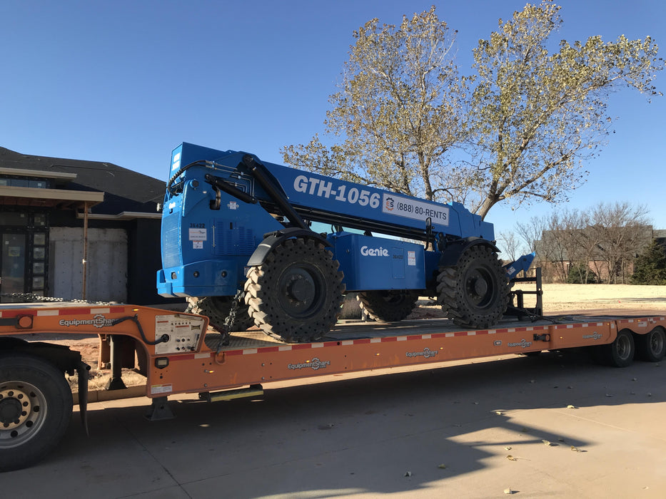 2019 Genie GTH-1056 Cab/Heat/AC, Solid RT Tires, LED Work Lights, Beacon 60" QA Carriage, 60" Forks
