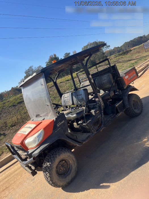 Kubota RTV-X1140W-H 4WD utility cart -LED strobe -Windshield tempered glass -Plastic canopy -Wire harness kit -Backup alarm