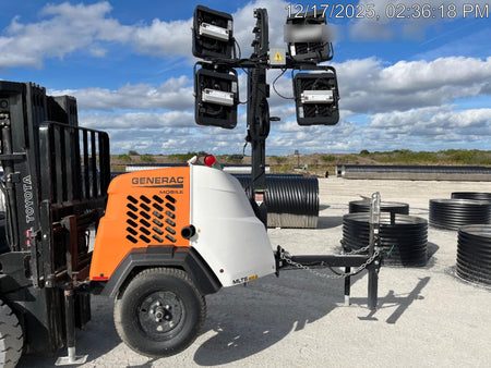 2025 Generac MLTS-4 Diesel, Mitsubishi L2E, 7.1 hp @1800 rpm, Flex Switch 120V Input, Powerzone Controller, (4) 320W LED Lights, 4kW Generator, 39.9 Gal Fuel Tank, 2" Ball, T3, ES Decals