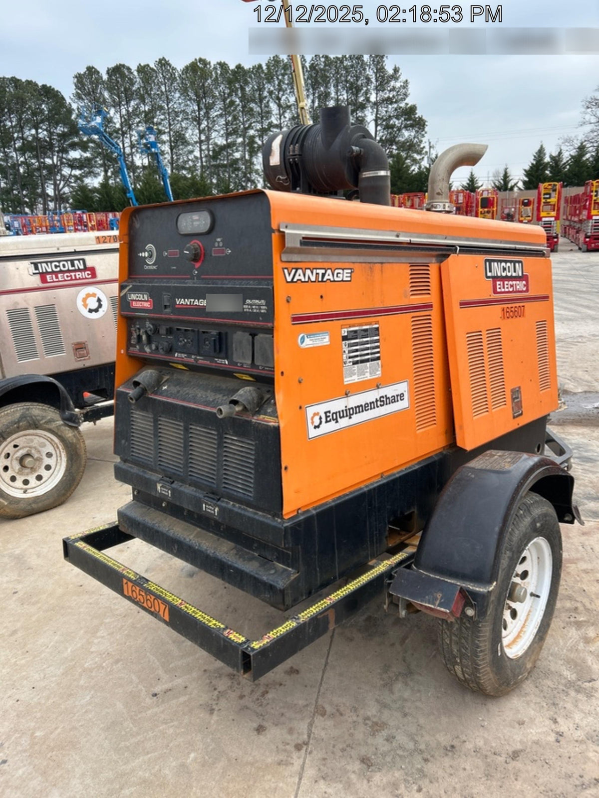 2021 Lincoln Electric Vantage 549X Ready Pak 3, ORANGE (includes trailer, cable rack, fender light kit)