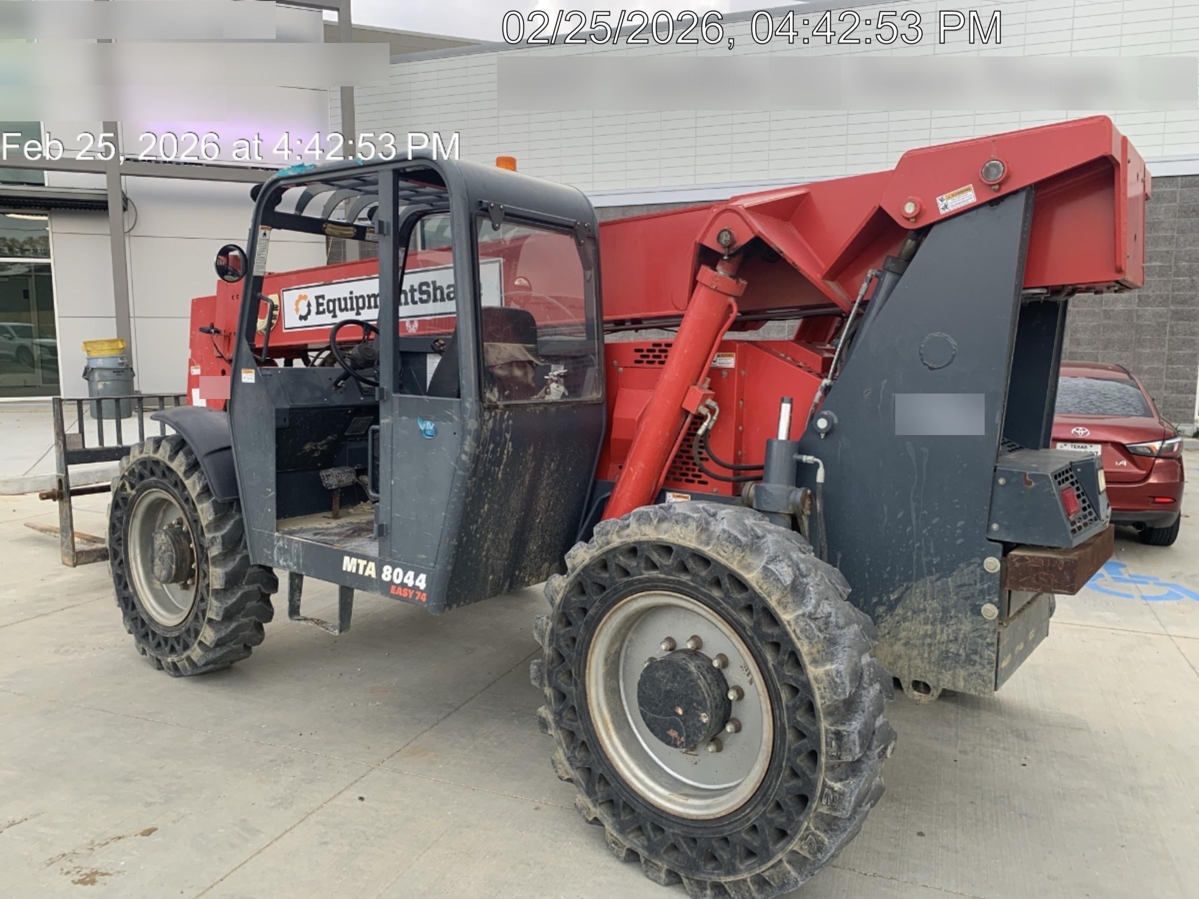 2018 Manitou MTA8044 MTA 8044 - 74 HP T4, Canopy, Worklights/Strobe, Beacon, 66" Carriage, 48" Forks, Solid Tires, Lift Hook, Aux Hydraulics