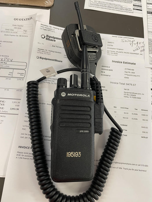2021 MOTOROLA XPR3300E