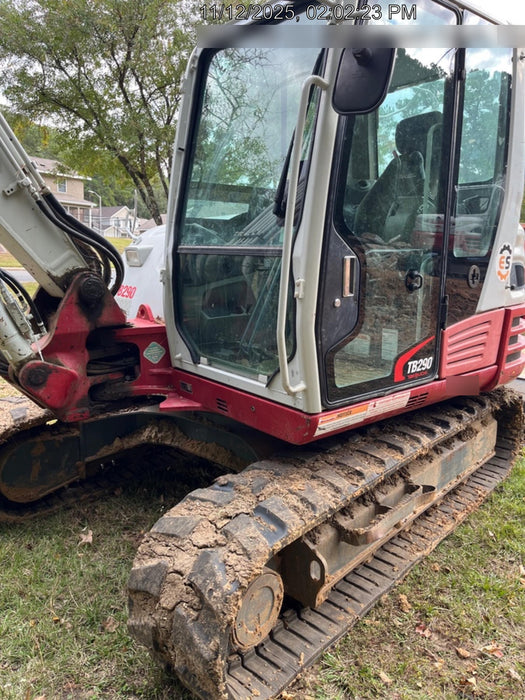 2019 Takeuchi TB290 Takeuchi TB290 Cab/Heat/AC w/Rubber Tracks, Auxiliary Hydraulics, Dozer Blade, Manual QC w/ 18/24/36" Buckets, Hydraulic Thumb Installed