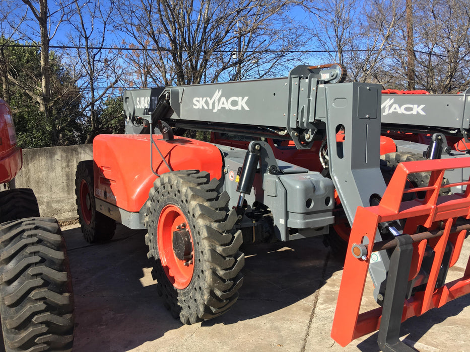 2016 Skyjack SJ843 TH 60" Carriage, Solid Tires, Open ROPS